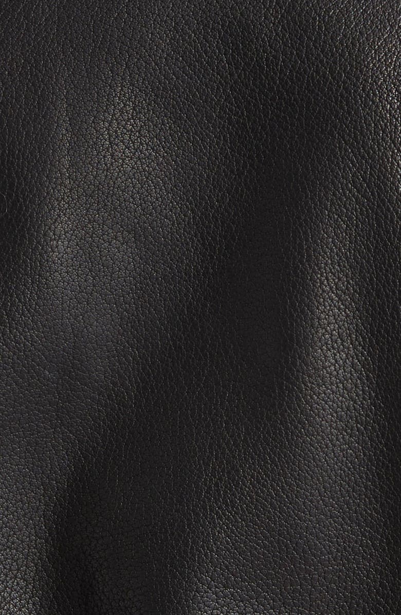 AMIRI Starburst Appliqué Leather Bomber Jacket, Alternate, color, 