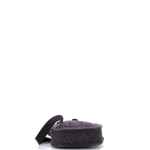 Pre-owned Hermes Hermes Evelyne Bag Gen Iii Felt Tpm In Black