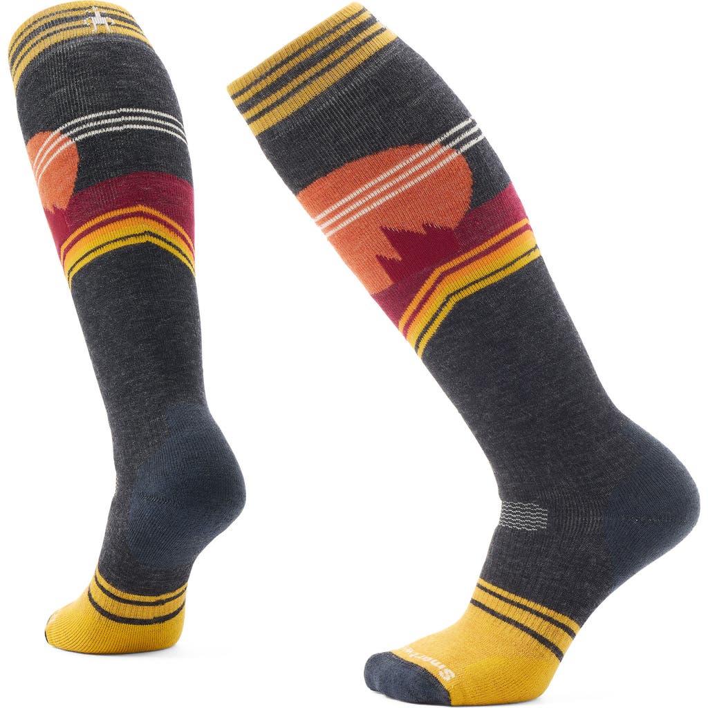 Smartwool Snowboard Full Cushion Moon Energy Wool Blend Over The Calf Socks In Honey Gold