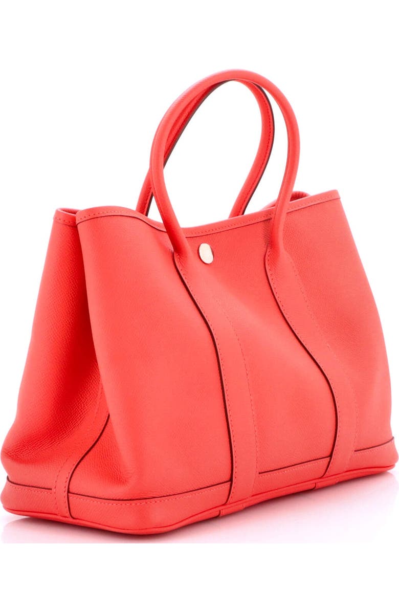 Pre-Owned Hermes Garden Party Tote Leather 30, Alternate, color, Rouge Pivoine