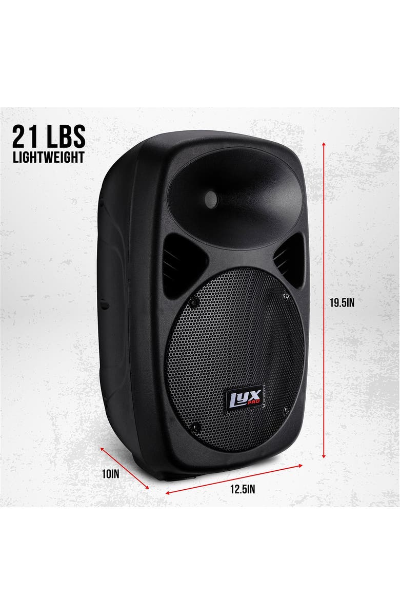 Lyxpro Portable PA Speaker Powered, PA System with Equalizer SD Slot & Built-in Bluetooth, Alternate, color, Black