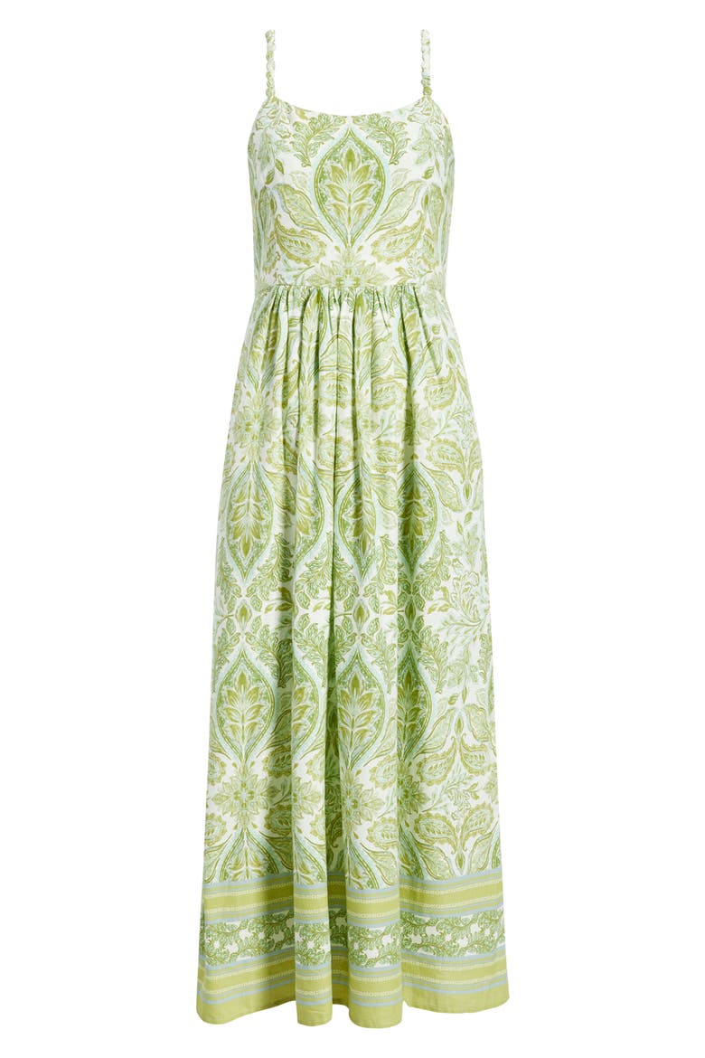 Paisley Print Maxi Dress, Alternate, color, PEAR/ SEA GREEN
