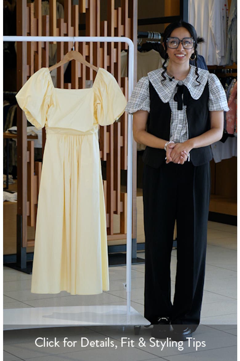 Clo Puff Sleeve Midi Dress video
