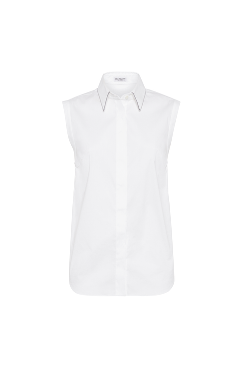 Stretch poplin shirt