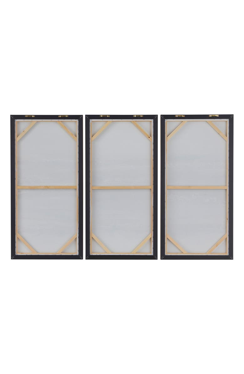 VIVIAN LUNE HOME Set of 3 Canvas Framed Wall Art, Alternate, color, Blue