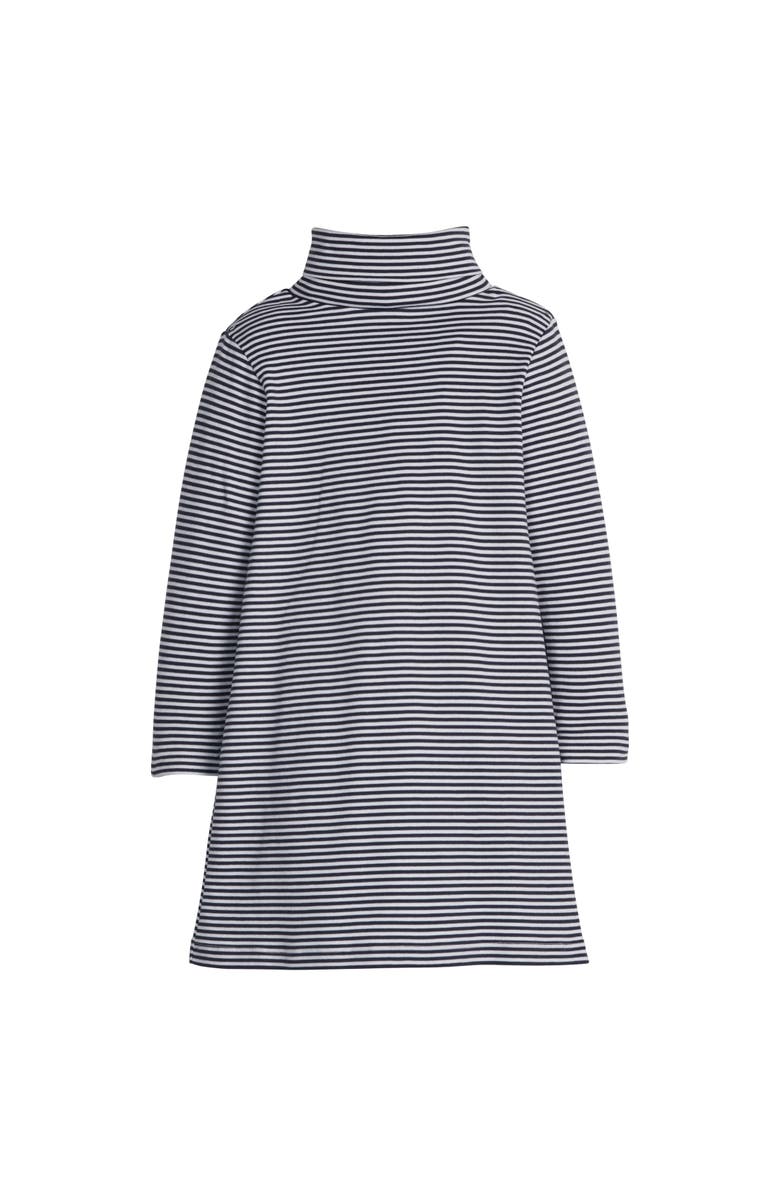 Little English Kids' Striped Turtleneck Dress, Main, color, Navy Stripe
