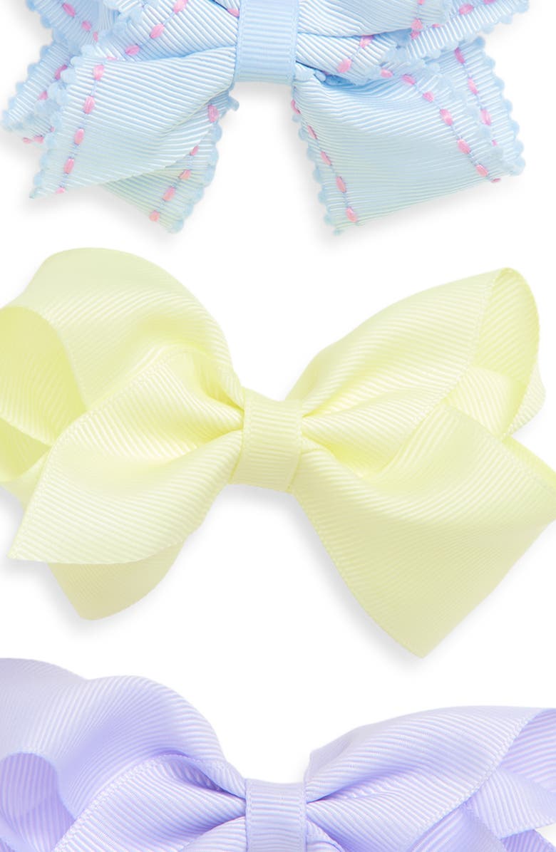 Capelli New York Kids' Assorted 4-Pack Bow Hair Clips, Alternate, color, Multi