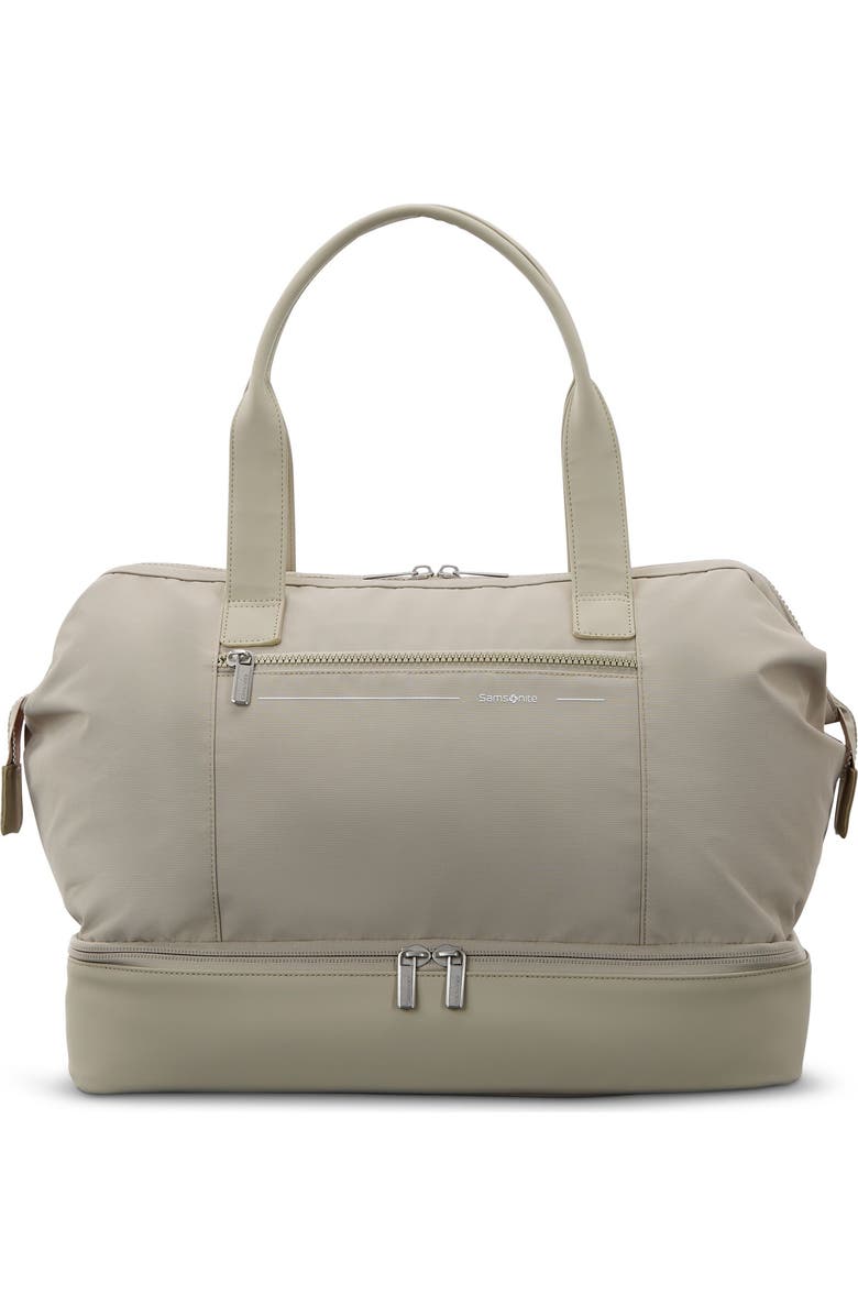 Samsonite Better Than Basic Drop Bottom Weekender, Main, color, Limestone Grey