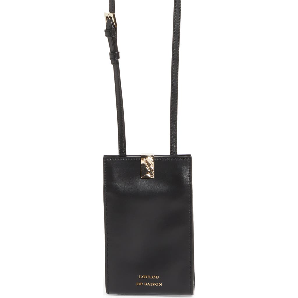 Loulou De Saison Mini Neri Leather Crossbody Bag In Black