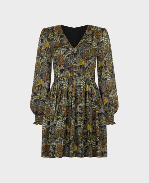 Sienna V-Neck Pleated Dress