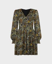 Really Wild Clothing Sienna V-Neck Pleated Dress