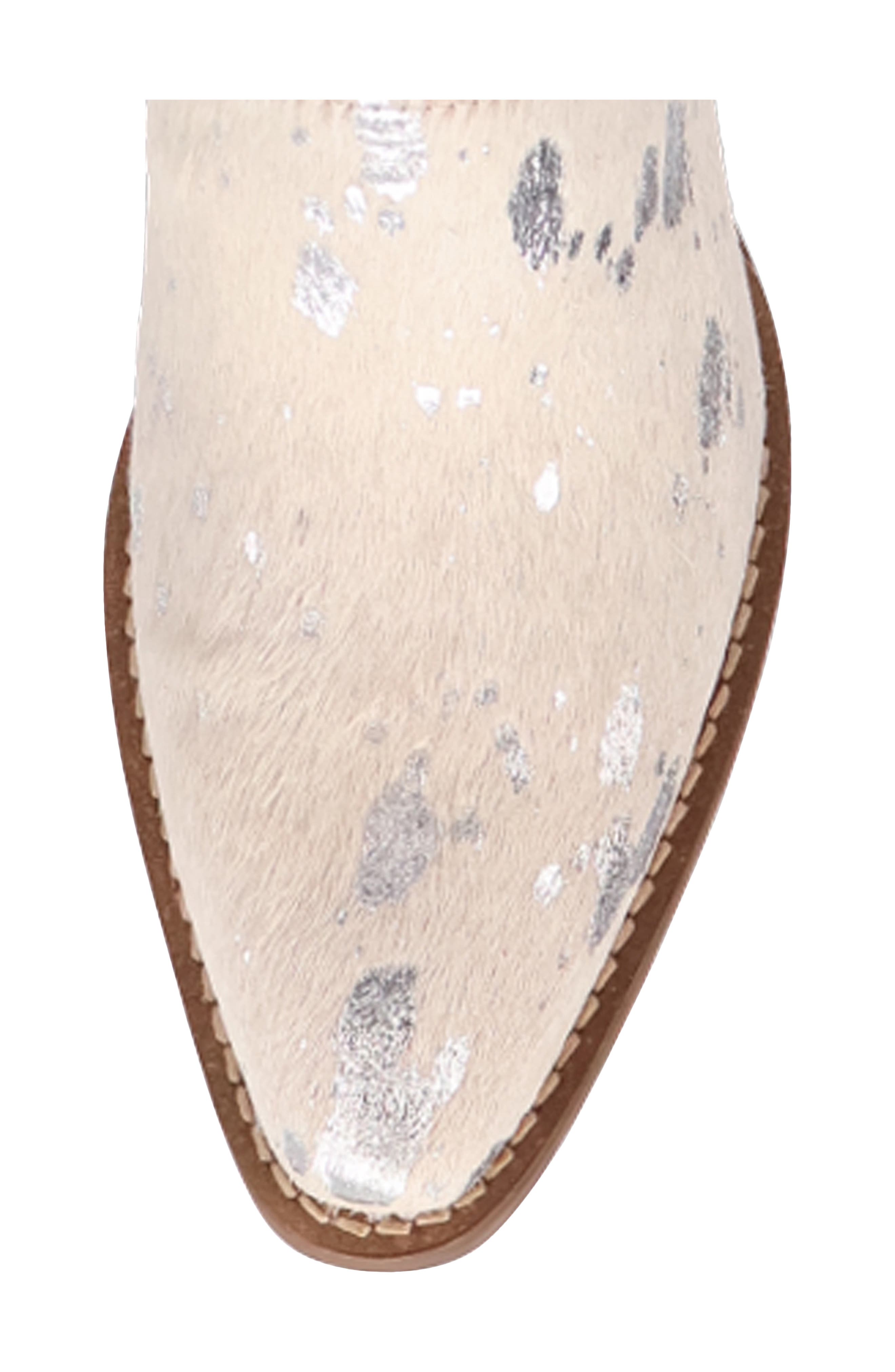 Dingo Cash Cow Genuine Calf Hair Mule, Alternate, color, Silver