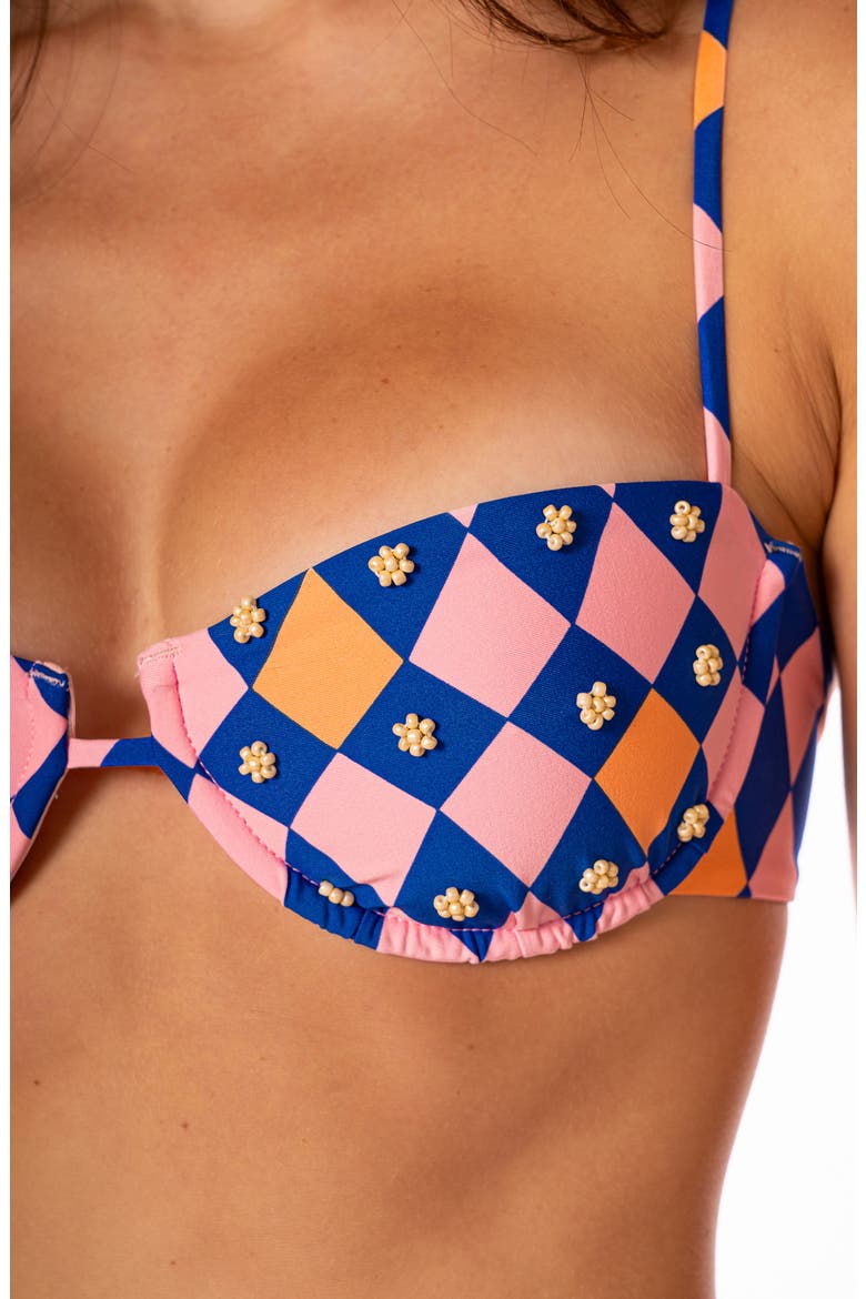 Like a Diamond Amatista Reversible Underwire Bikini Top, Alternate, color, PINK OVERFLOW