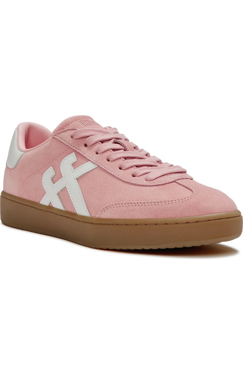 FitFlop The Dash T Toe Suede Sneakers, Main, color, Warm Pink/Urban White