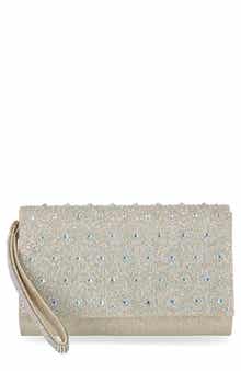 Jessica McClintock Waverly Crystal Embellished Clutch
