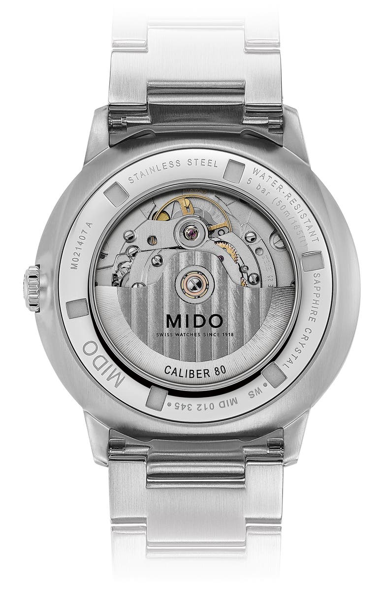 MIDO Commander Gradient Skeletal Automatic Bracelet Watch, 40mm, Alternate, color, Blue