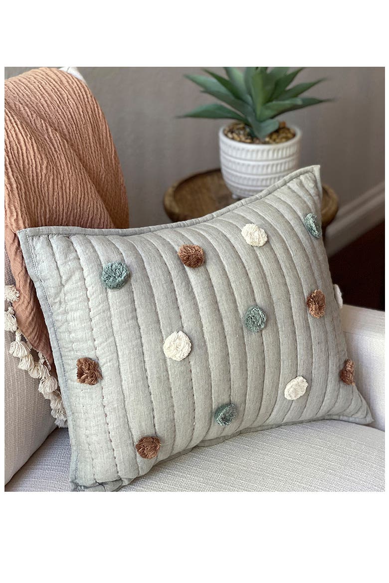 Square Decor Accent Pillow, Alternate, color, GREY