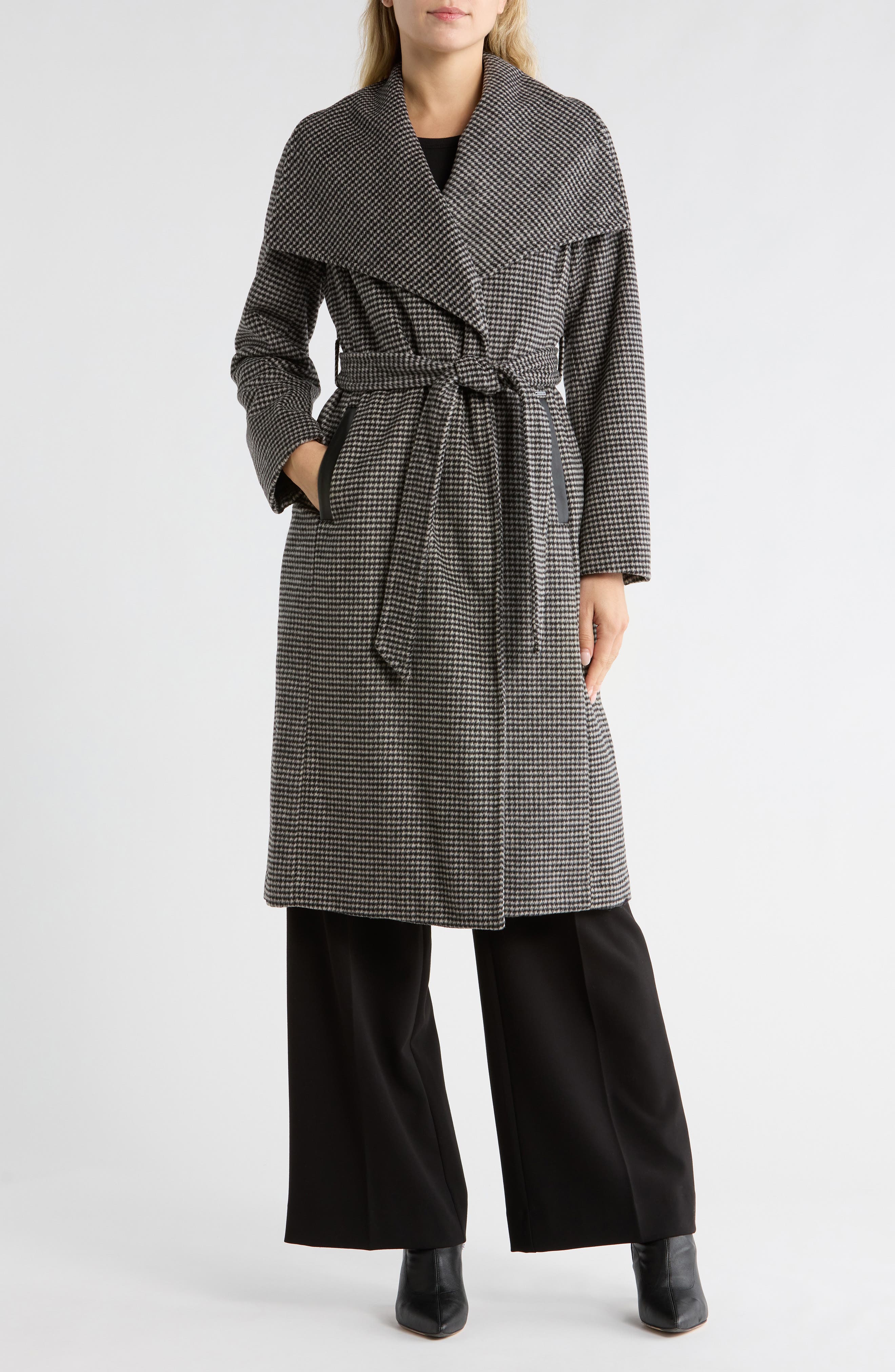 Michael Kors Wool Blend Longline Wrap Coat