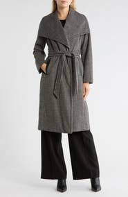 Michael Kors Wool Blend Longline Wrap Coat