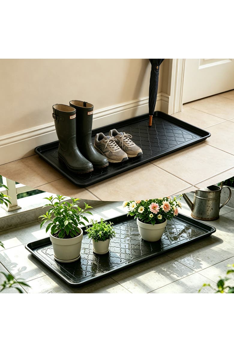 All Weather Boot Tray Set, Alternate, color, Black
