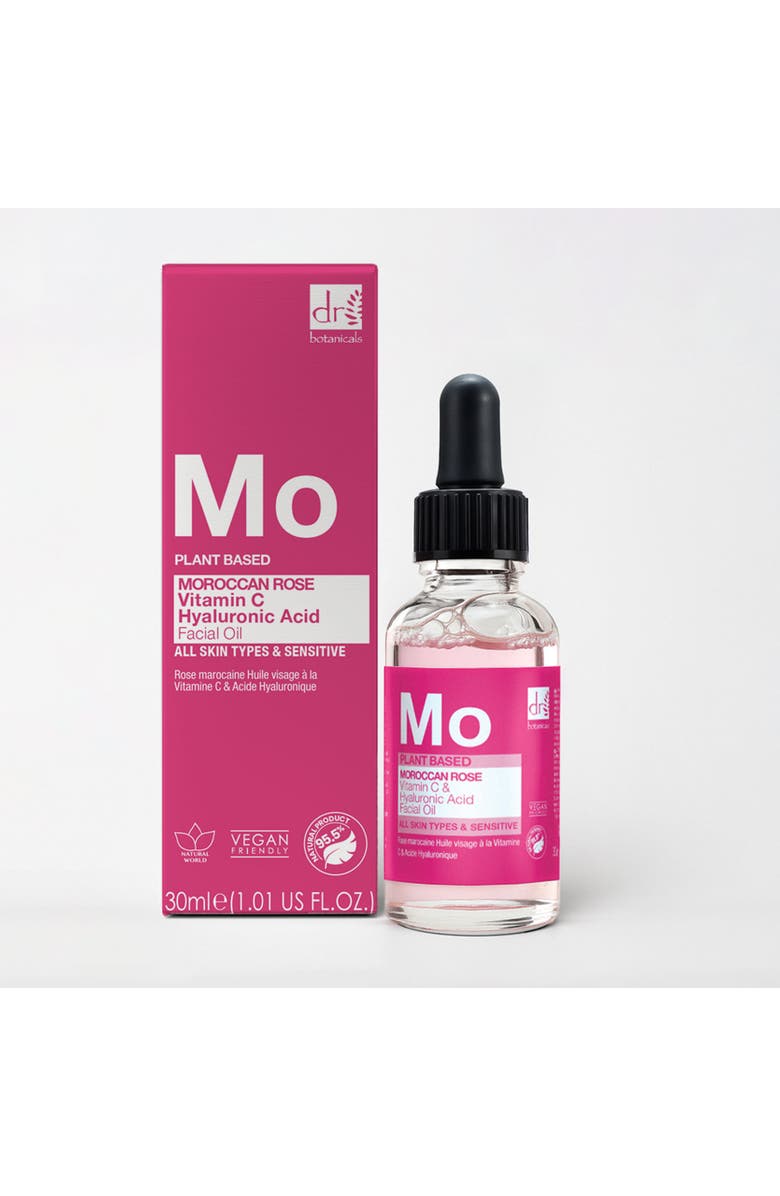 SKINCHEMISTS Moroccan Rose Facial Oil with Hyaluronic Acid & Vitamin C 15ml, Alternate, color, White