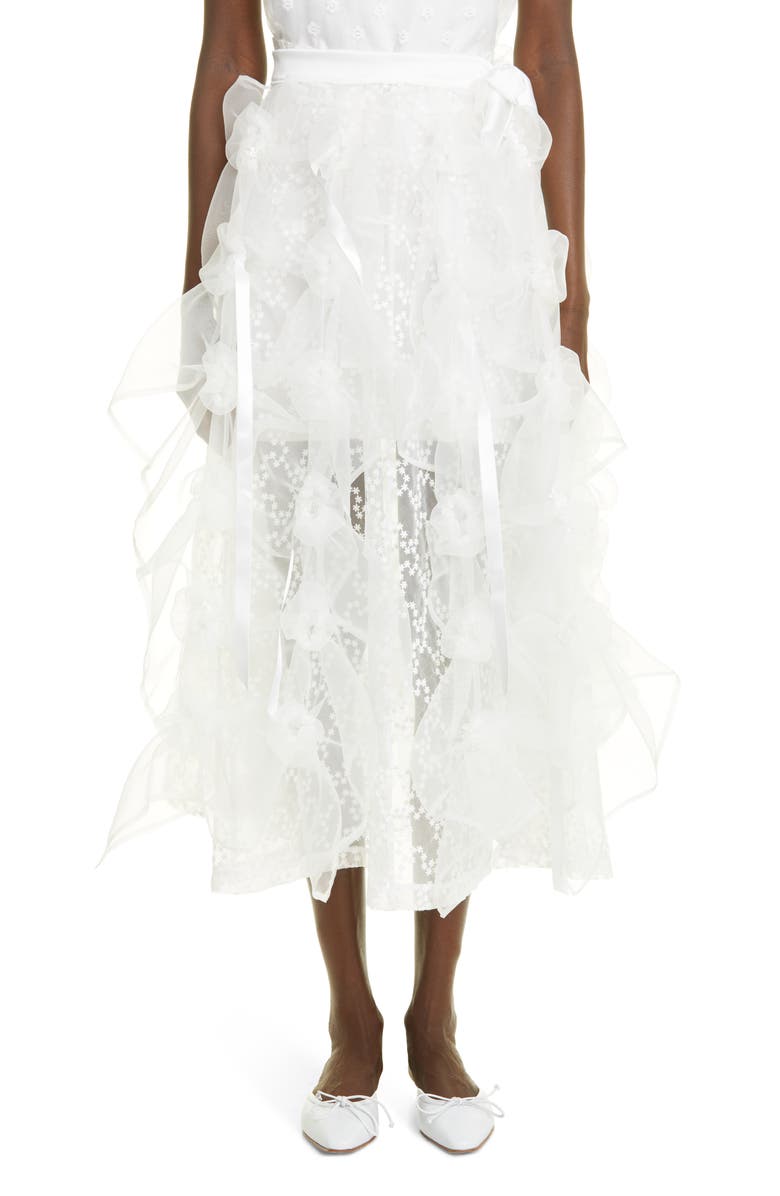 Róisín Pierce Embroidered Organza Bubble Skirt, Main, color, 