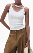 MANGO V-Neck Rib Tank