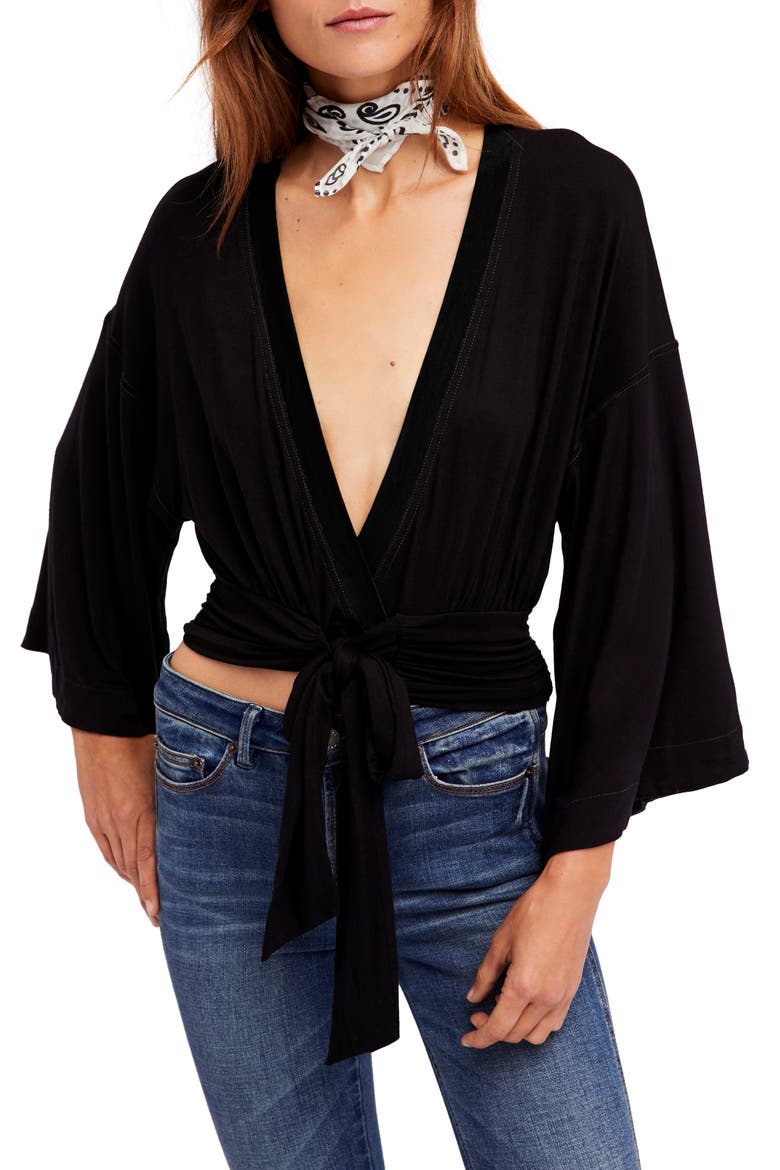 That's a Wrap Top, Main, color, BLACK