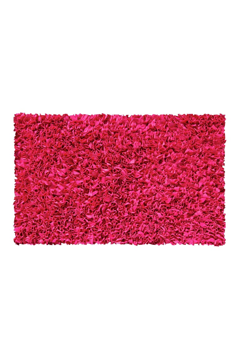 Shaggy Raggy Rug, Main, color, RASPBERRY