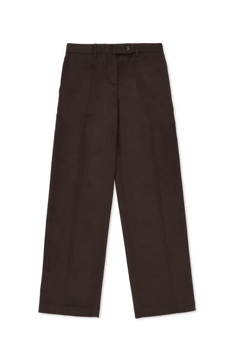 Juliana Wide Leg Wool Trousers