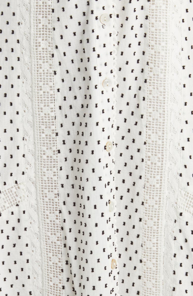 LoveShackFancy Desert Victorian Cotton Blend Jacquard Dress, Alternate, color, 