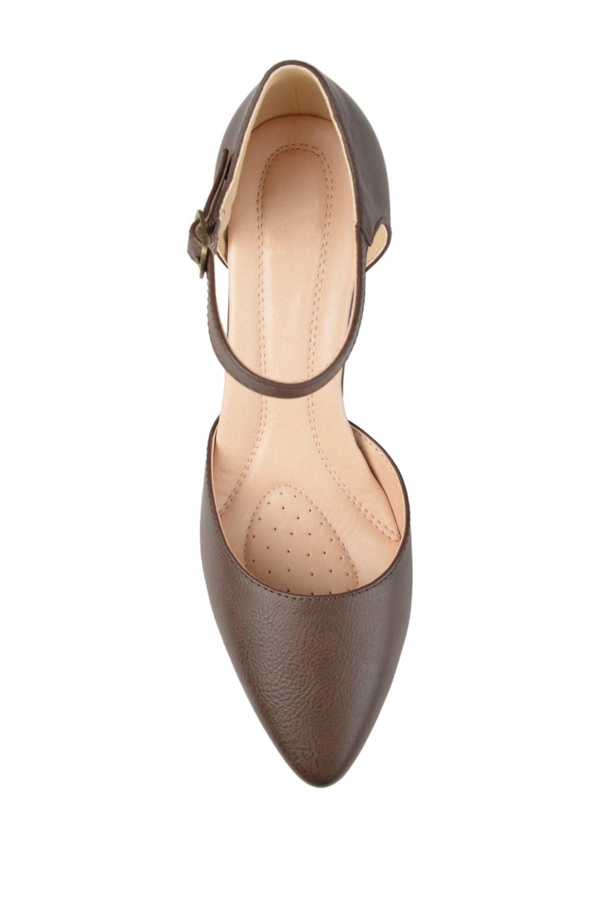Bettie Ankle Strap Pump - Wide Width Available, Alternate, color, BROWN