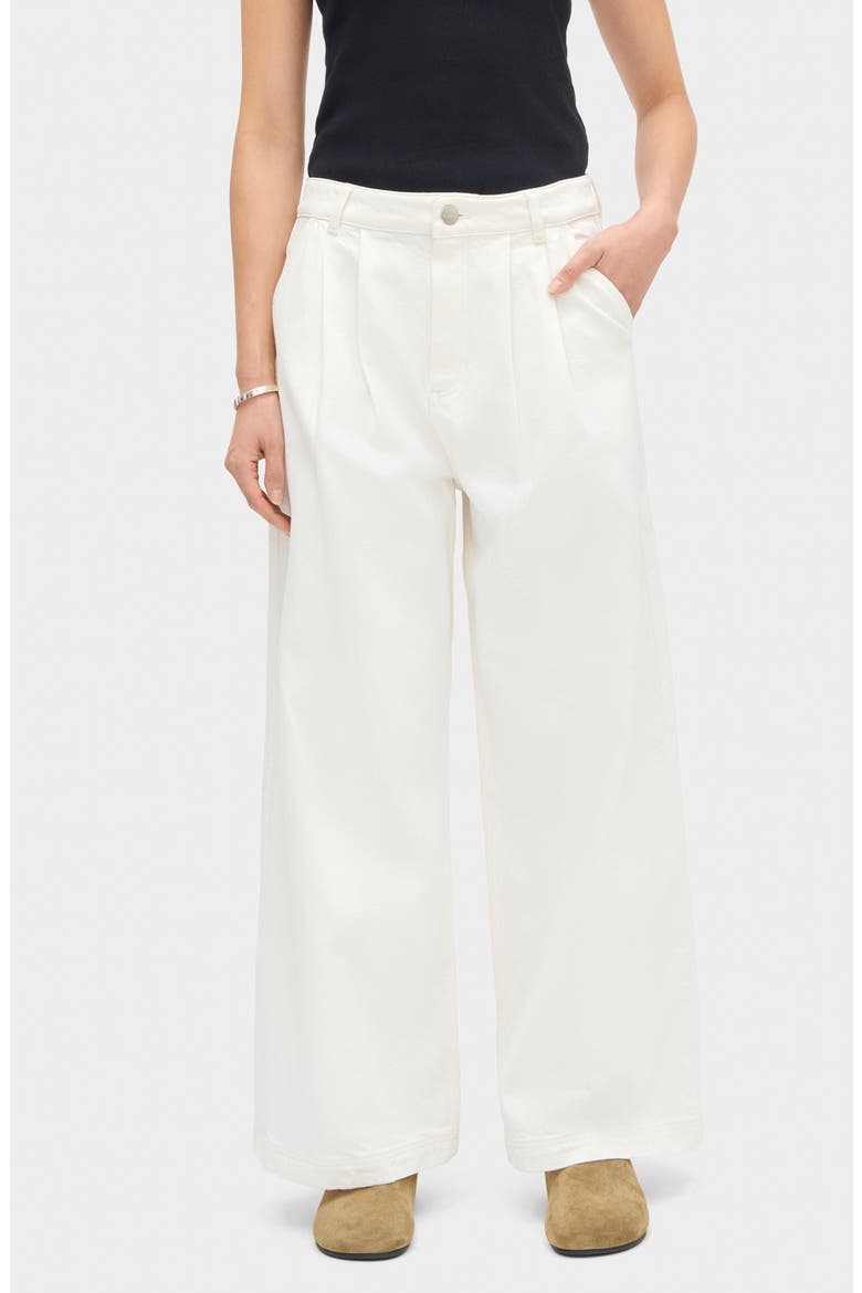 Lainey Pleated Jeans, Main, color, ECRU