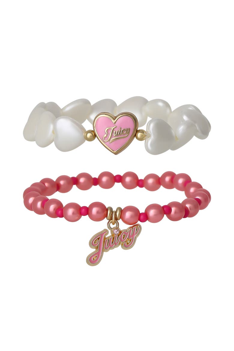 Kids Pink & White Bracelet Duo, Main, color, red, white, pink