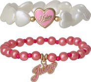 Juicy Couture Kids Kids Pink & White Bracelet Duo