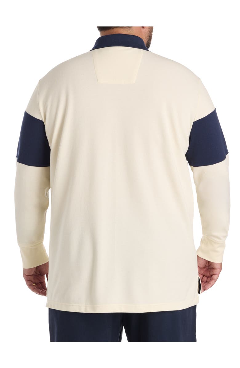 Nautica Big & Tall Colorblocked Polo Shirt, Alternate, color, Natural