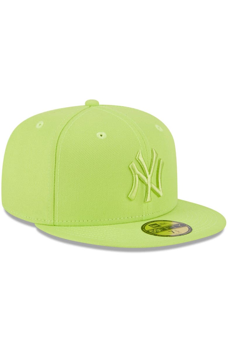 New Era Men's New Era Neon Green New York Yankees 2023 Spring Color Basic 59FIFTY Fitted Hat, Alternate, color, 