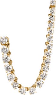 LANA Double Post Single Diamond Tennis Chain Earring