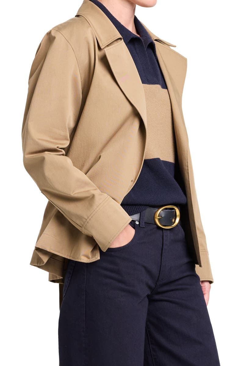 TWP Wrap Me Up Belted Cotton Coat, Alternate, color, British Khaki