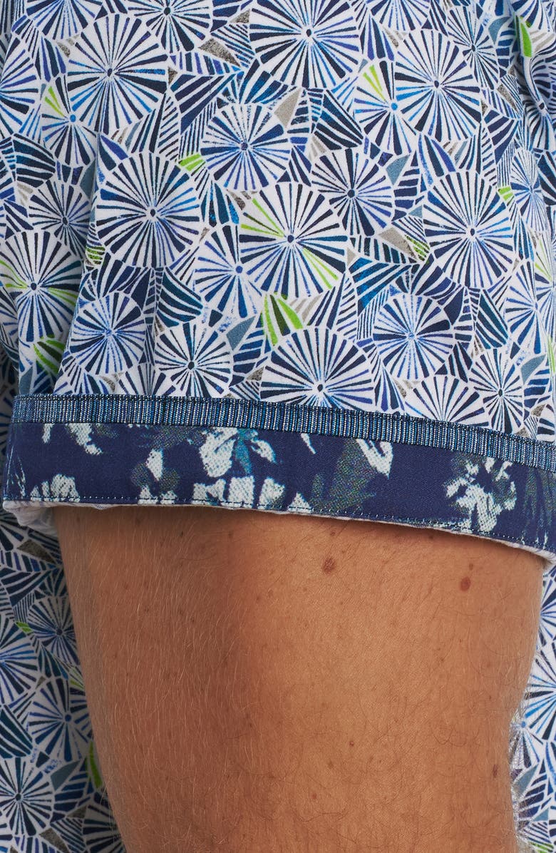 Robert Graham Ballard Floral Short Sleeve Button-Up Shirt, Alternate, color, 