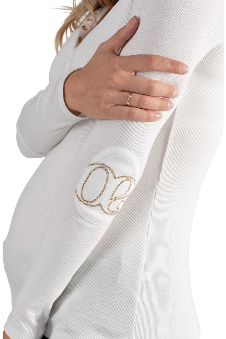 Tunisian long sleeve pregnancy and nursing top, Alternate, color, IVORY
