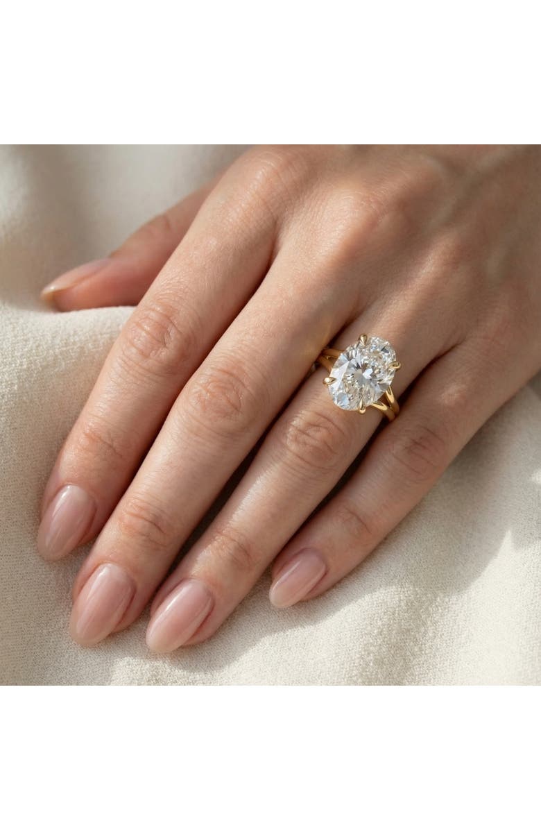 Bliss Diamond Certified 5Ct Abner Oval Solitaire Diamond Engagement Ring 14k Gold Lab Grown, Alternate, color, 14K White Gold