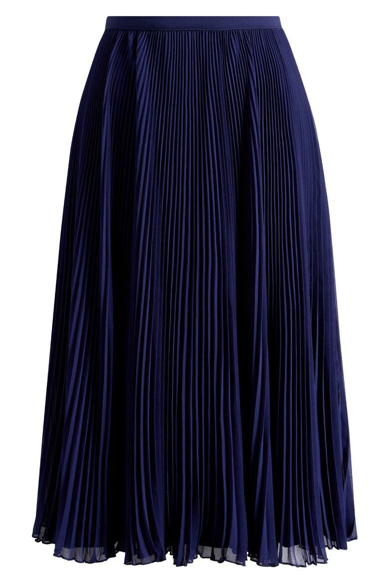 Kella Pleated Skirt, Alternate, color, NAVY
