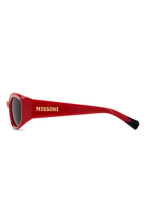 Missoni 50mm Rectangular Sunglasses In Red/grey