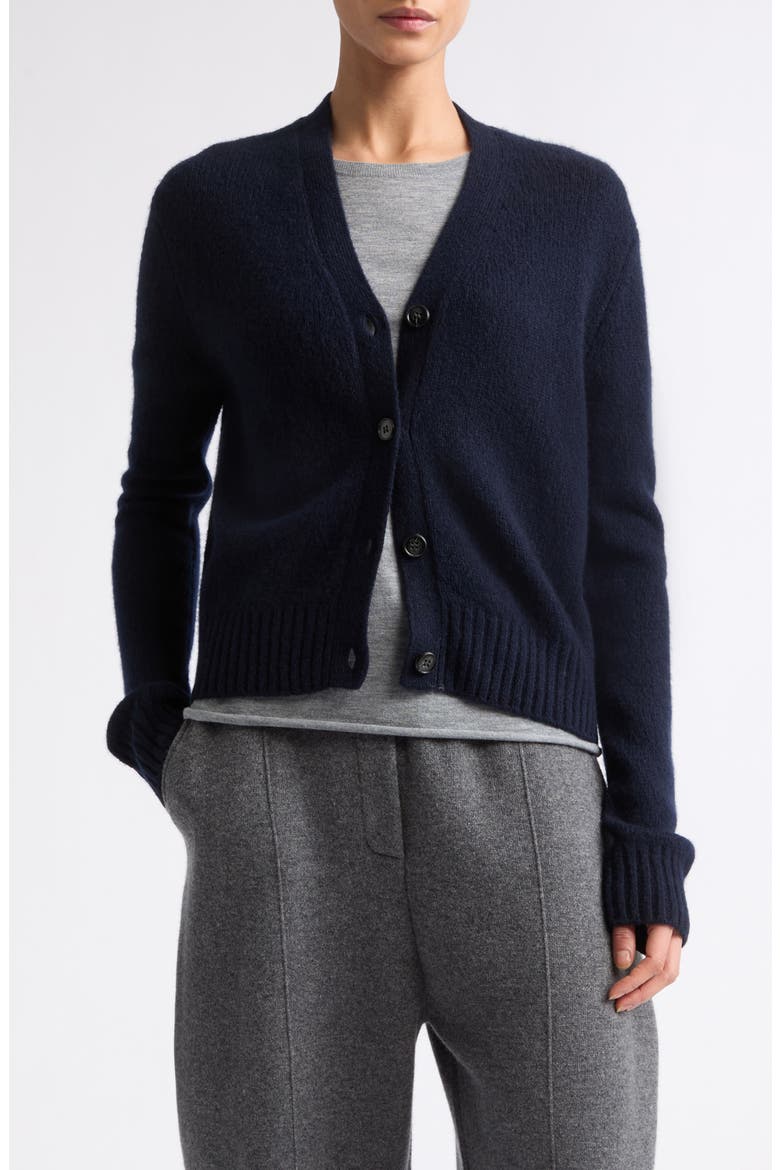 Marionette Cashmere & Silk Cardigan, Main, color, NAVY