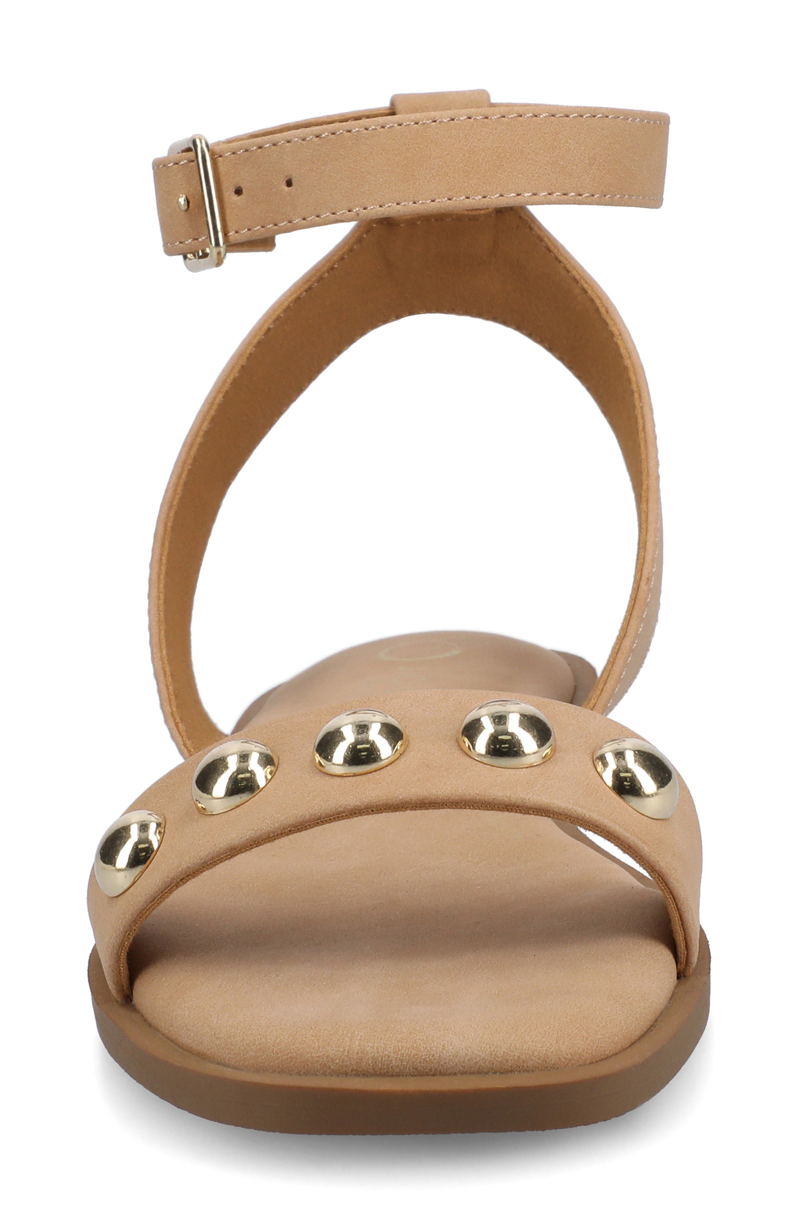 Primrose Studded Sandal, Alternate, color, TAN NUBUCK