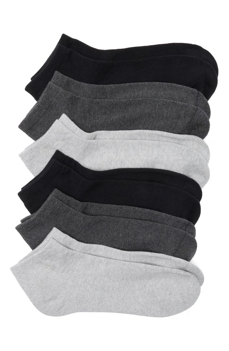 90 DEGREE BY REFLEX 6-Pack Low Cut Socks, Main, color, Neutral Gray Combo