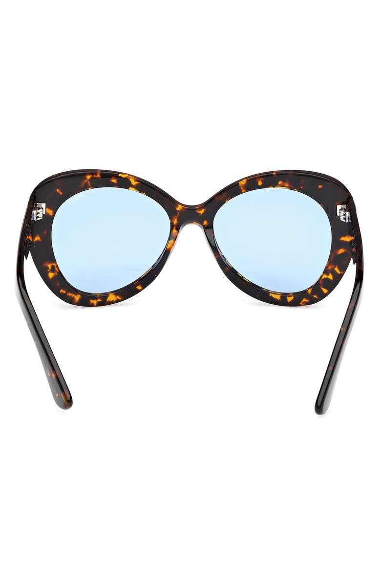 Emilio Pucci 56mm Round Sunglasses, Alternate, color, Dark Havana / Bright Blue