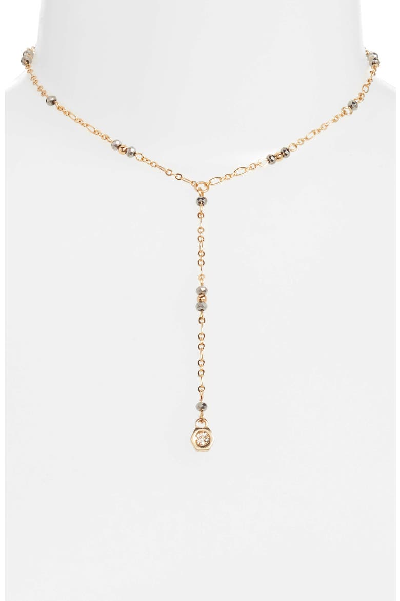 Charm Lariat Necklace, Alternate, color, GOLD