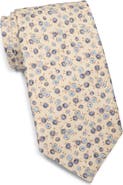 David Donahue Floral Silk Tie